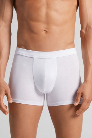 Men Intimissimi Modal And Silk Boxer White | 3295678-TL