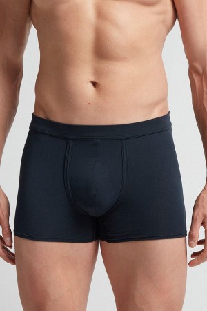 Men Intimissimi Natural Fresh Cotton Boxer Black | 9534087-JA