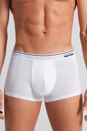 Men Intimissimi Super Fresh Micro-Mesh Boxer White | 9237810-MO