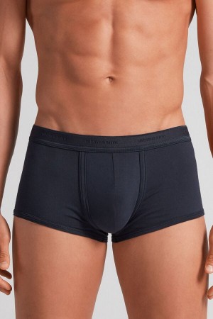 Men Intimissimi Superior Cotton With Logo Boxer Blue / Blue | 6974810-HP