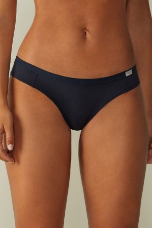 Women Intimissimi Cotton Panties Blue | 0167458-VZ