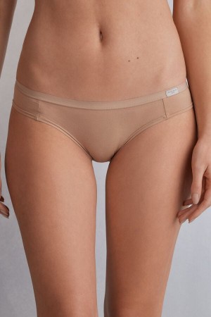 Women Intimissimi Cotton Panties Orange Beige | 7548613-GL