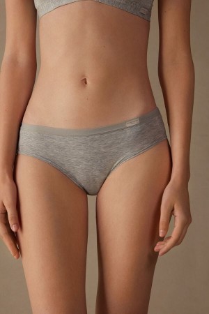 Women Intimissimi Cozy Cotton Panties Light Grey | 0578261-LA