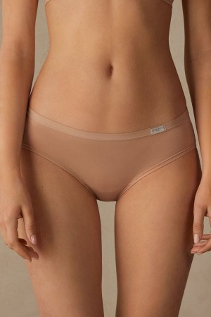 Women Intimissimi Cozy Cotton Panties Orange Beige | 4298673-NJ