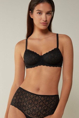 Women Intimissimi Daniela Balconette Lace Bra Black | 8496372-UP