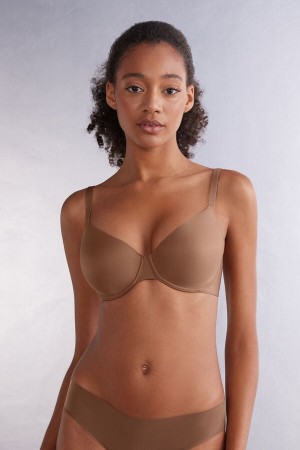 Women Intimissimi Francesca Ultimate Balconette Bra Dark Beige | 3615284-YR