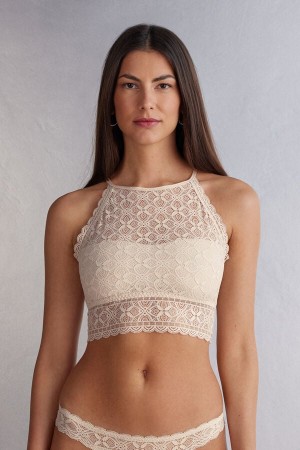 Women Intimissimi Lace Bra Cream Pink | 1970485-VA