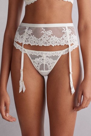 Women Intimissimi Pretty Flowers Belt White | 4327859-IB