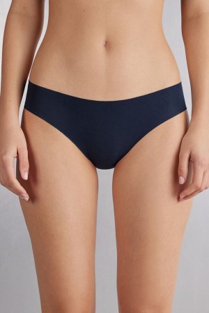 Women Intimissimi Seamless Cotton Panties Blue | 0367925-HC