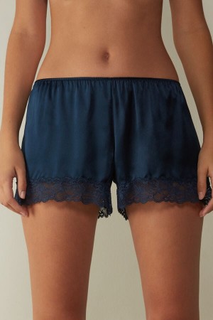 Women Intimissimi Silk Shorts Blue | 3795162-IP