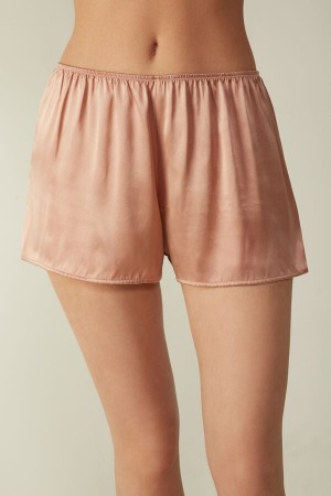 Women Intimissimi Smooth Silk-Satin Shorts Pink | 5724109-QA