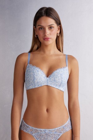 Women Intimissimi Sweet Talking Adele Triangle Bra Flower | 5482107-UJ