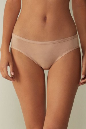 Women Intimissimi Ultralight Cotton Panties Orange Beige | 5198740-MC