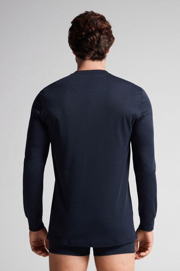 Men Intimissimi Cottons Long Sleeve Black | 0825316-YB