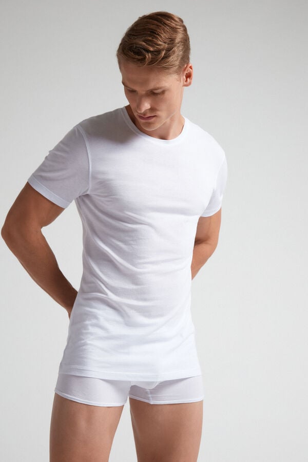 Men Intimissimi Extrafine Superior Cotton T-Shirt White | 2068415-WO