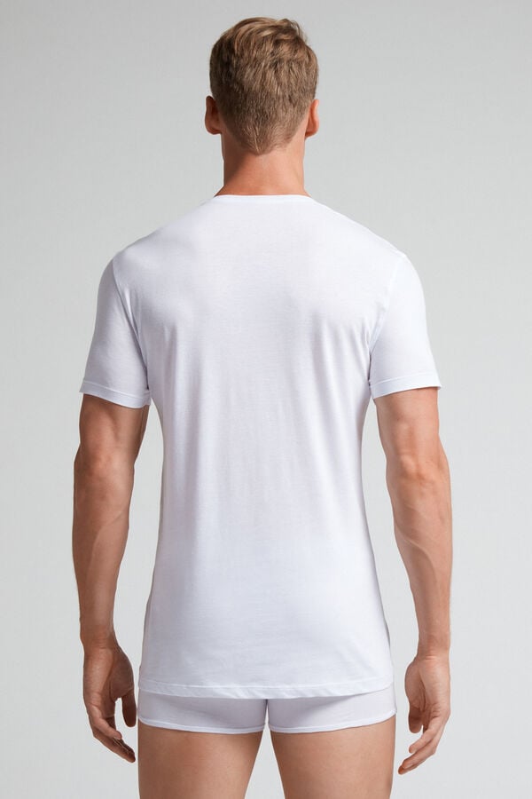 Men Intimissimi Extrafine Superior Cotton T-Shirt White | 2068415-WO