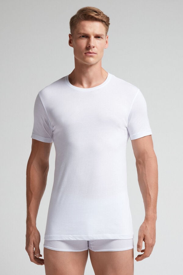 Men Intimissimi Extrafine Superior Cotton T-Shirt White | 2068415-WO