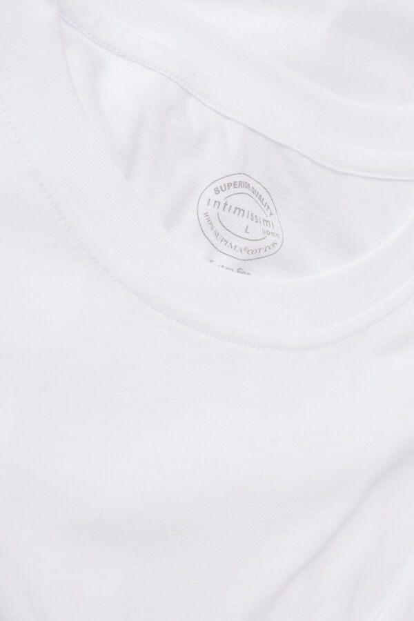 Men Intimissimi Extrafine Superior Cotton Regular Fit T-Shirt White | 2140756-SK