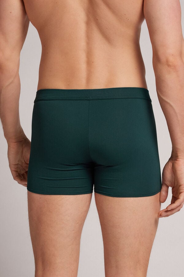 Men Intimissimi Microfiber Boxer Dark Green | 2983175-XG