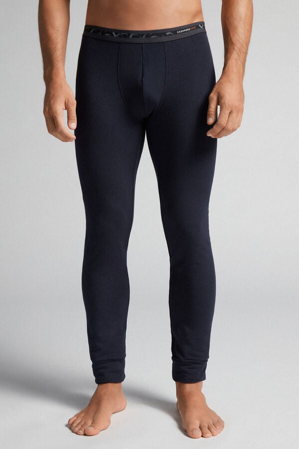 Men Intimissimi Modal-Cashmere Leggings Black | 7235980-WX