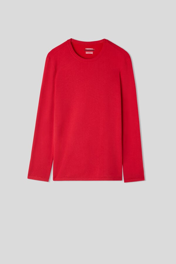 Men Intimissimi Modal-Cashmere Long Sleeve Red | 5307268-YB