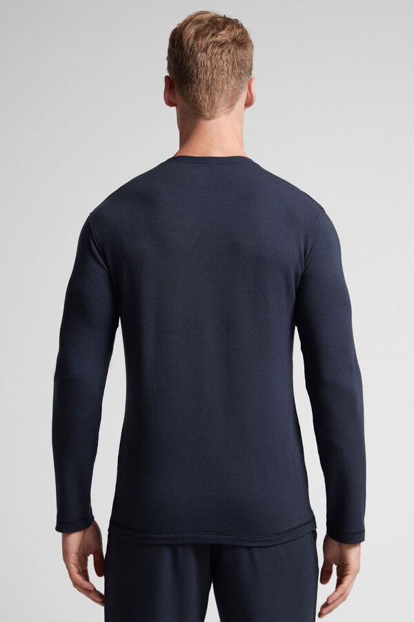 Men Intimissimi Modal-Cashmere Long Sleeve Black | 4952361-VI