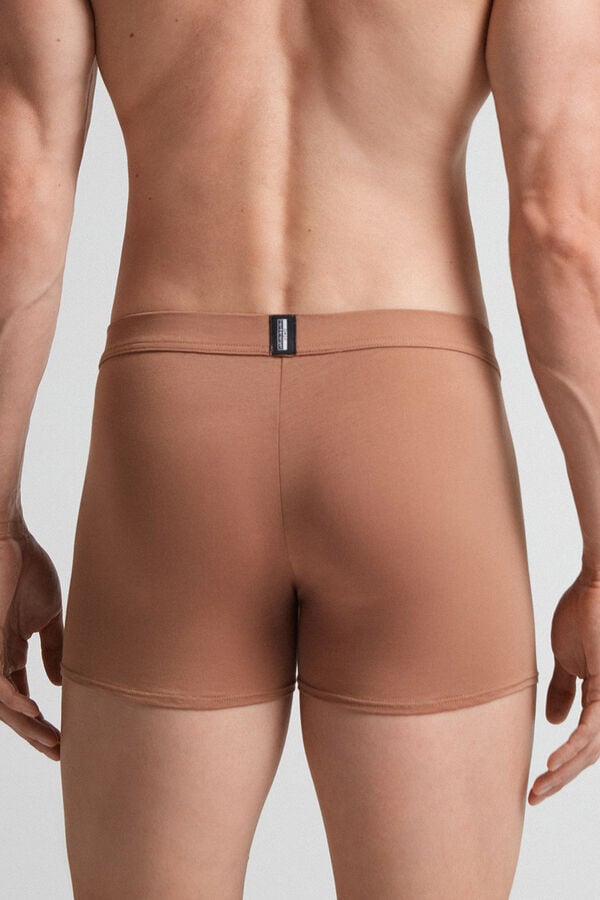 Men Intimissimi Natural Fresh Cotton Boxer Beige | 0863974-ZT