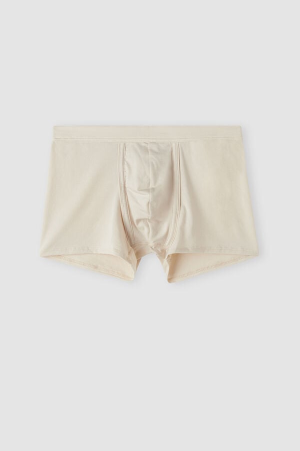 Men Intimissimi Natural Fresh Cotton Boxer Beige | 9362054-WE