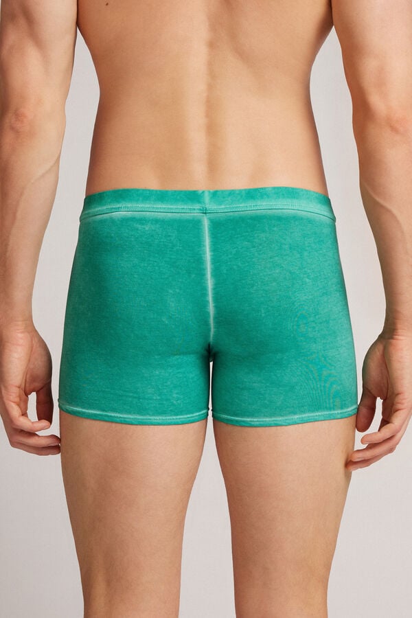 Men Intimissimi Natural Fresh Cotton Boxer Green | 3618295-KI