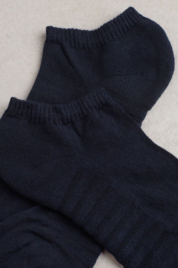 Men Intimissimi No-Show Terrycloth Socks Blue | 0415269-EK