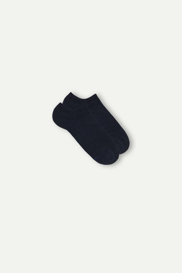 Men Intimissimi No-Show Terrycloth Socks Blue | 0415269-EK