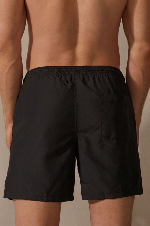 Men Intimissimi Plain Swim Trunks Black | 3594687-FK