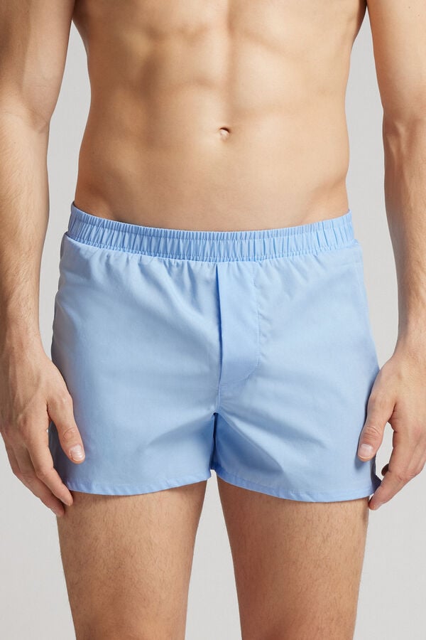 Men Intimissimi Print Detailed Boxer Light Blue | 7956042-JO