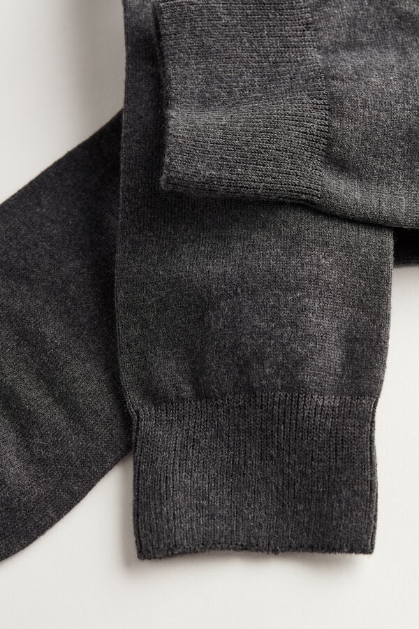 Men Intimissimi Short Warm Cotton Socks Dark Grey | 7329605-GS