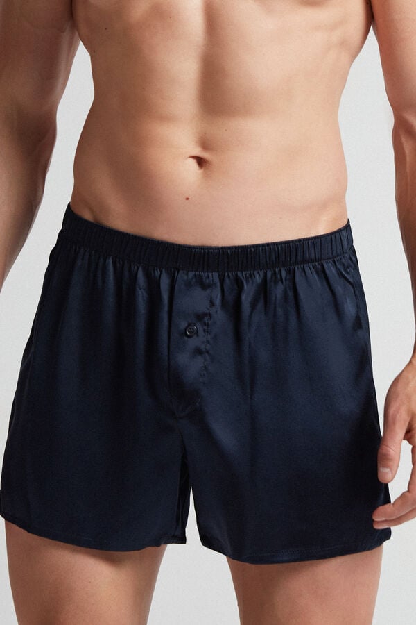 Men Intimissimi Silk Boxer Black | 4790123-BT