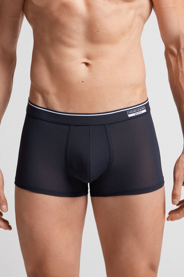 Men Intimissimi Super Fresh Micro-Mesh Boxer Black | 9523104-NT