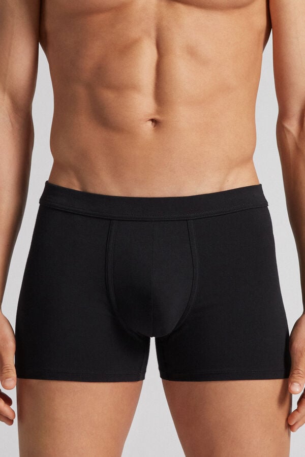 Men Intimissimi Superior Cotton Boxer Black | 5728349-FD