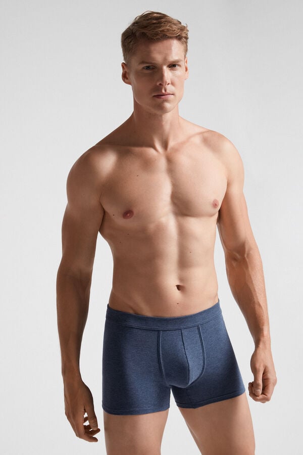 Men Intimissimi Superior Cotton Boxer Blue | 0351249-XN