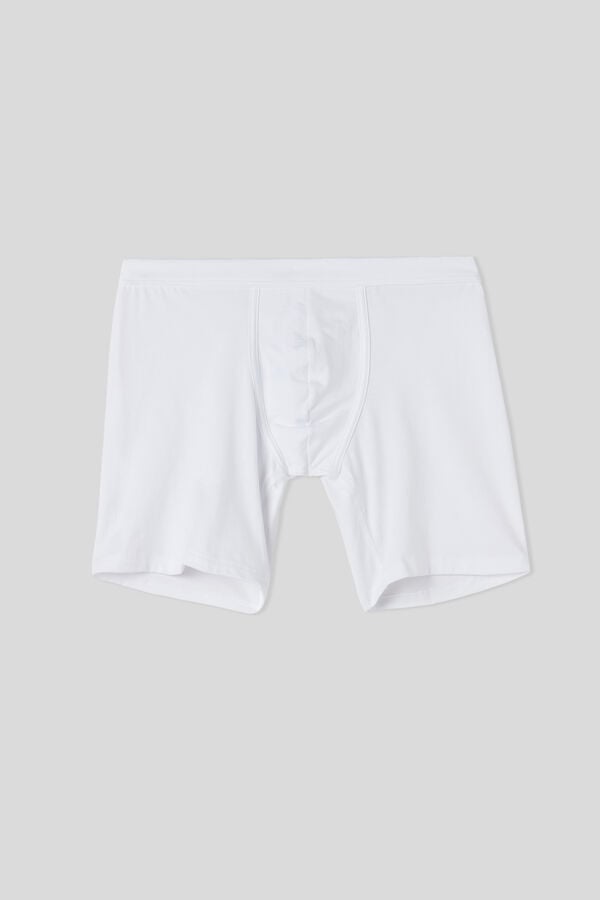 Men Intimissimi Superior Cotton Long Boxer White | 1375086-JV