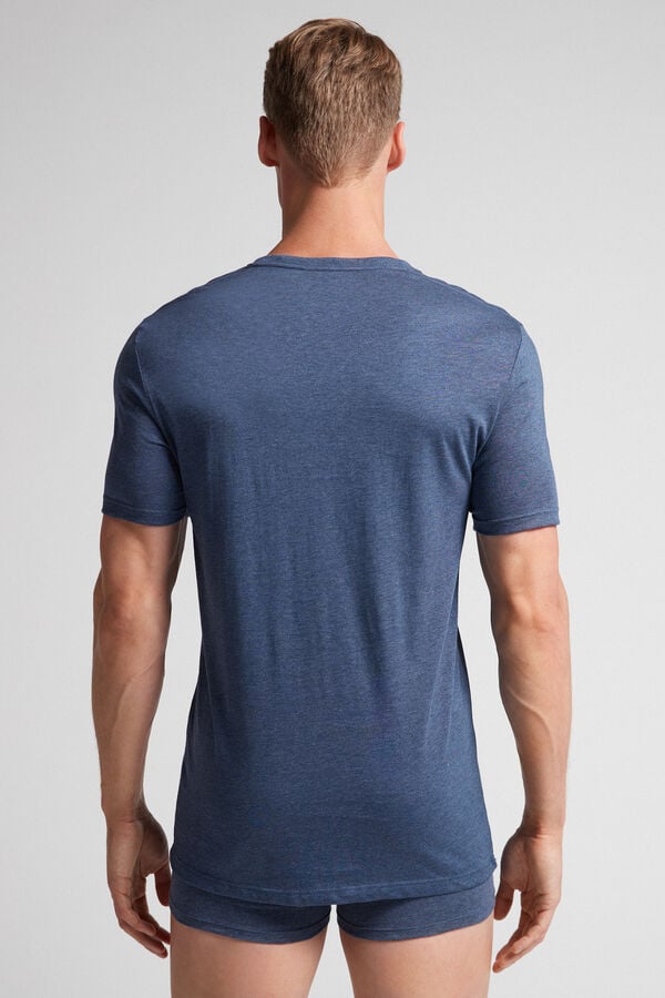 Men Intimissimi Superior Cotton T-Shirt Blue | 9510872-DO