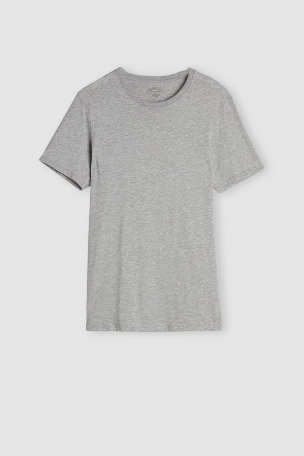 Men Intimissimi Superior Cotton T-Shirt Light Grey | 5976182-SK