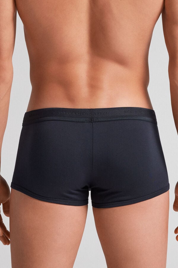 Men Intimissimi Superior Cotton With Logo Boxer Blue / Blue | 6974810-HP