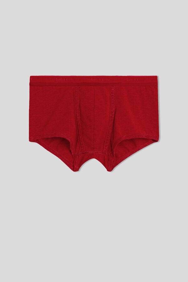 Men Intimissimi Superior Cotton With Logo Boxer Red / Red | 3590168-FW