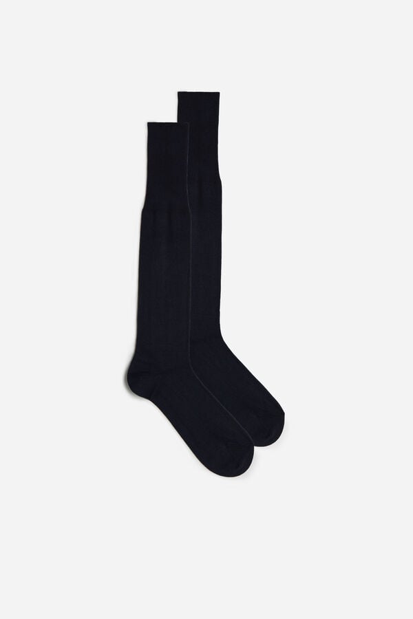 Men Intimissimi Tall Cashmere-Silk-Cotton Blend Socks Blue | 4253081-QI