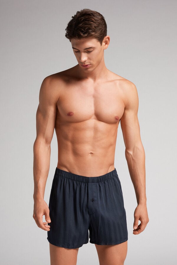 Men Intimissimi Woven Modal Boxer Black | 4738629-HP