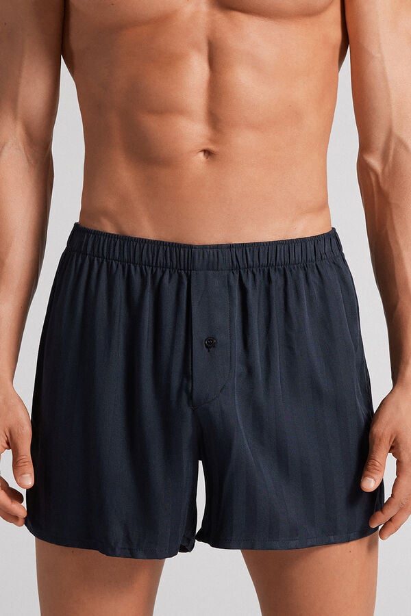 Men Intimissimi Woven Modal Boxer Black | 4738629-HP