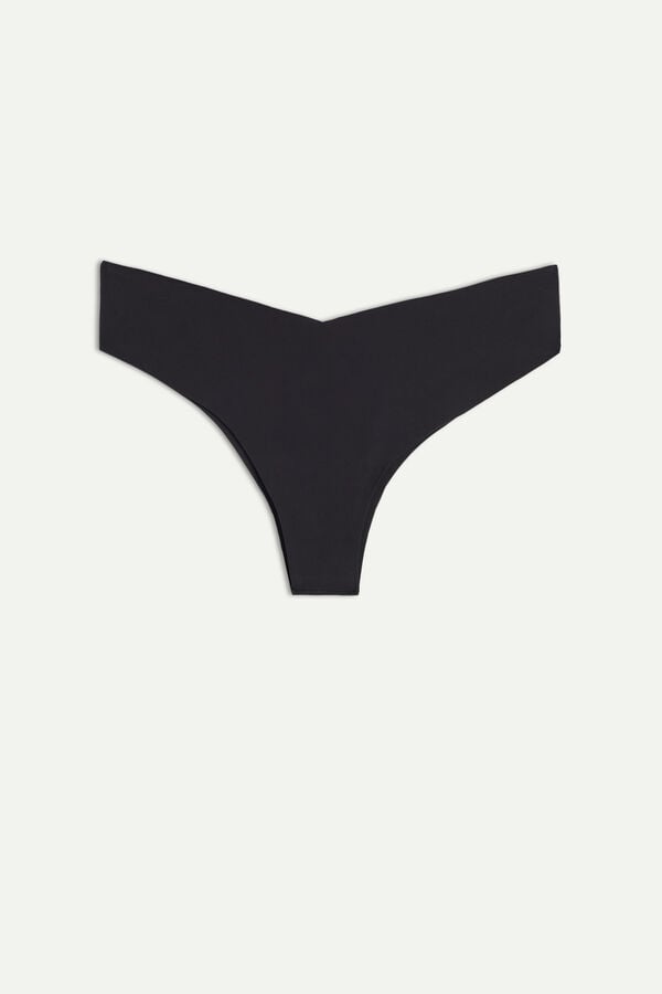 Women Intimissimi 80s-Stylezilian Ultralight Microfiber Briefs Black | 2346901-MJ