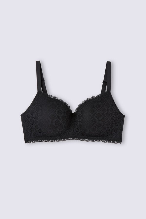 Women Intimissimi Adele Triangle Lace Bra Black | 8623401-CP