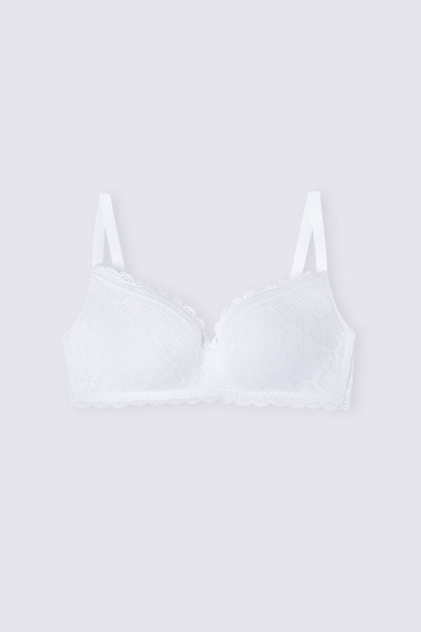 Women Intimissimi Adele Triangle Lace Bra White | 4319287-GX