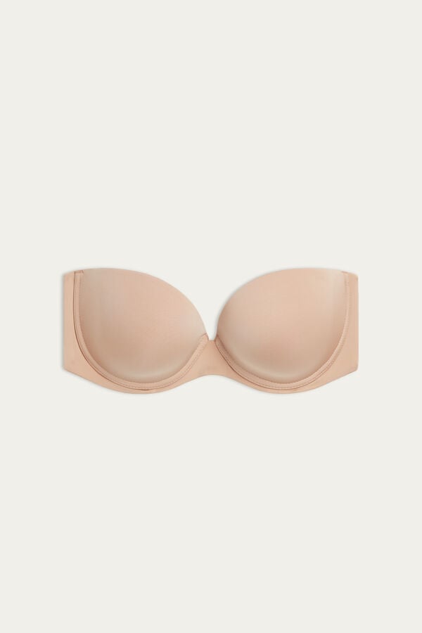 Women Intimissimi Anna Bandeau Ultralight Microfiber Bra Orange Beige | 5368019-LY